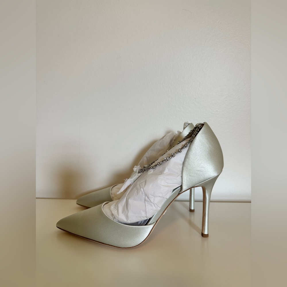 Badgley Mischka | Tierra Two-Piece Pump | Soft Blue Radiance - Bridal | 8.5